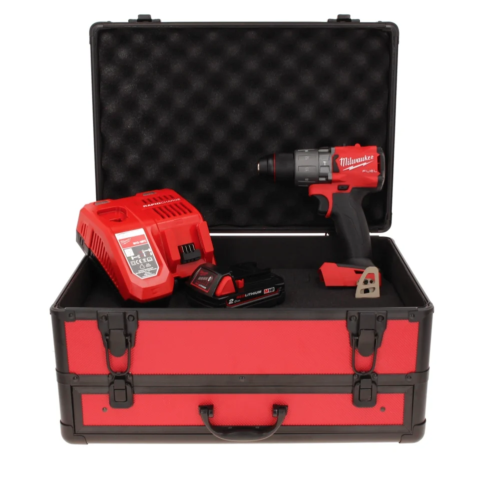 Taladro percutor inalámbrico Milwaukee M18 FPD2-201FC TX 18 V 135 Nm sin escobillas + 1x baterí 2,0 Ah + cargador + maletí...