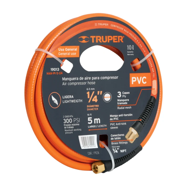 MANGUERA PARA COMPRESOR, DE PVC, 5M X 1/4", TRUPER 19013 My Store