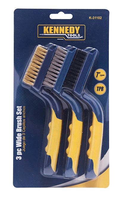 JGO DE 3 CEPILLOS ANCHOS 175mm/7" NAPPA PROPERTIES / KCC