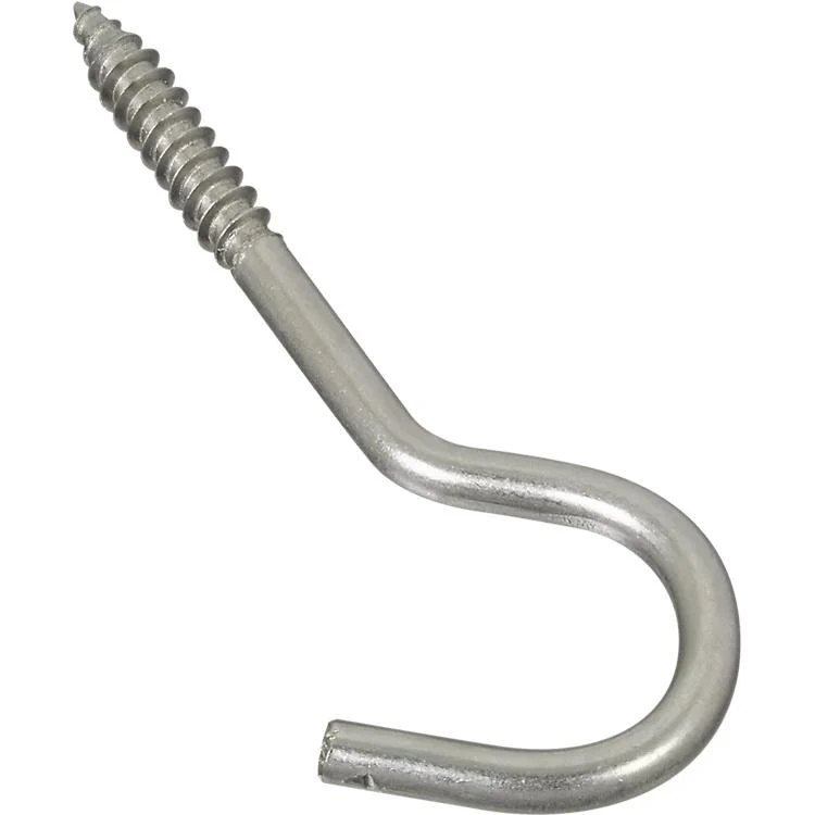 2153BC Gancho de tornillo de 1/4" x 4-1/4" - Acero inoxidable National Hardware