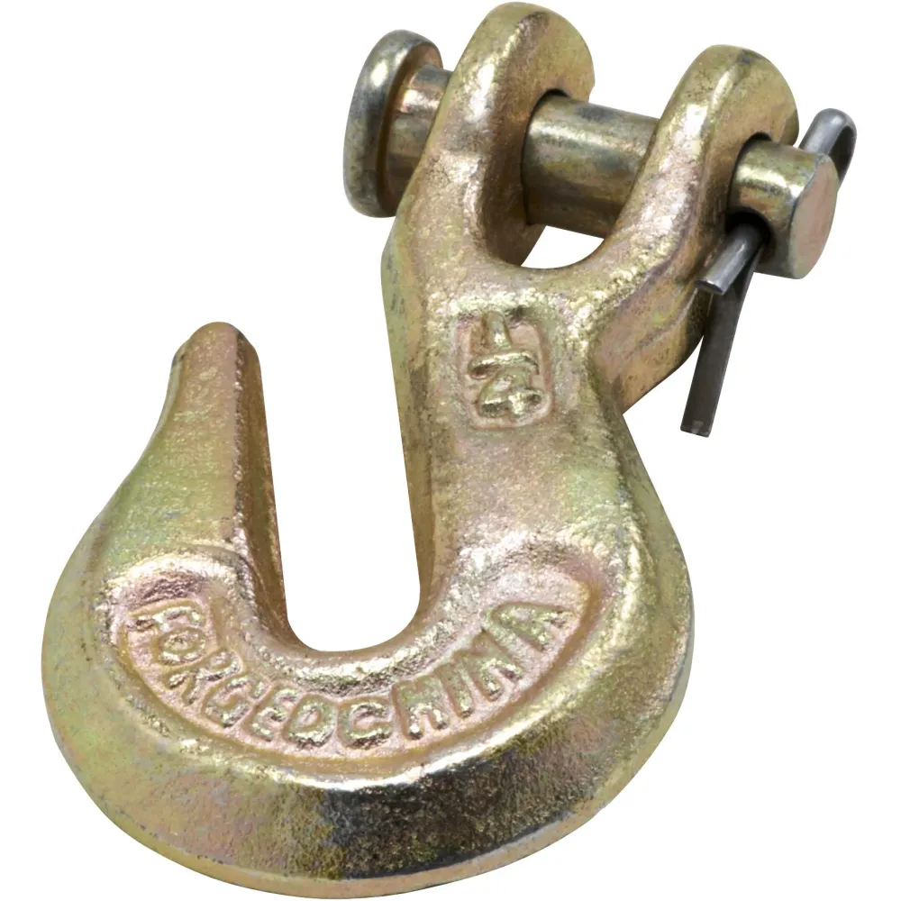 3253BC Gancho de sujeción de horquilla de 1/4" - Cromado amarillo National Hardware