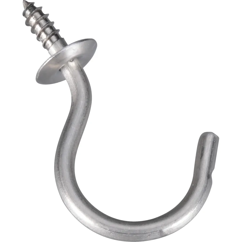 Gancho de copa V2022 de 1-1/2", paquete de 2, de acero inoxidable National Hardware