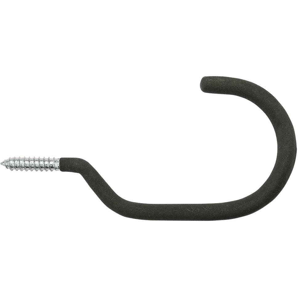 Gancho grande para bicicleta 2125BC de 3-15/16" - Vinilo negro National Hardware