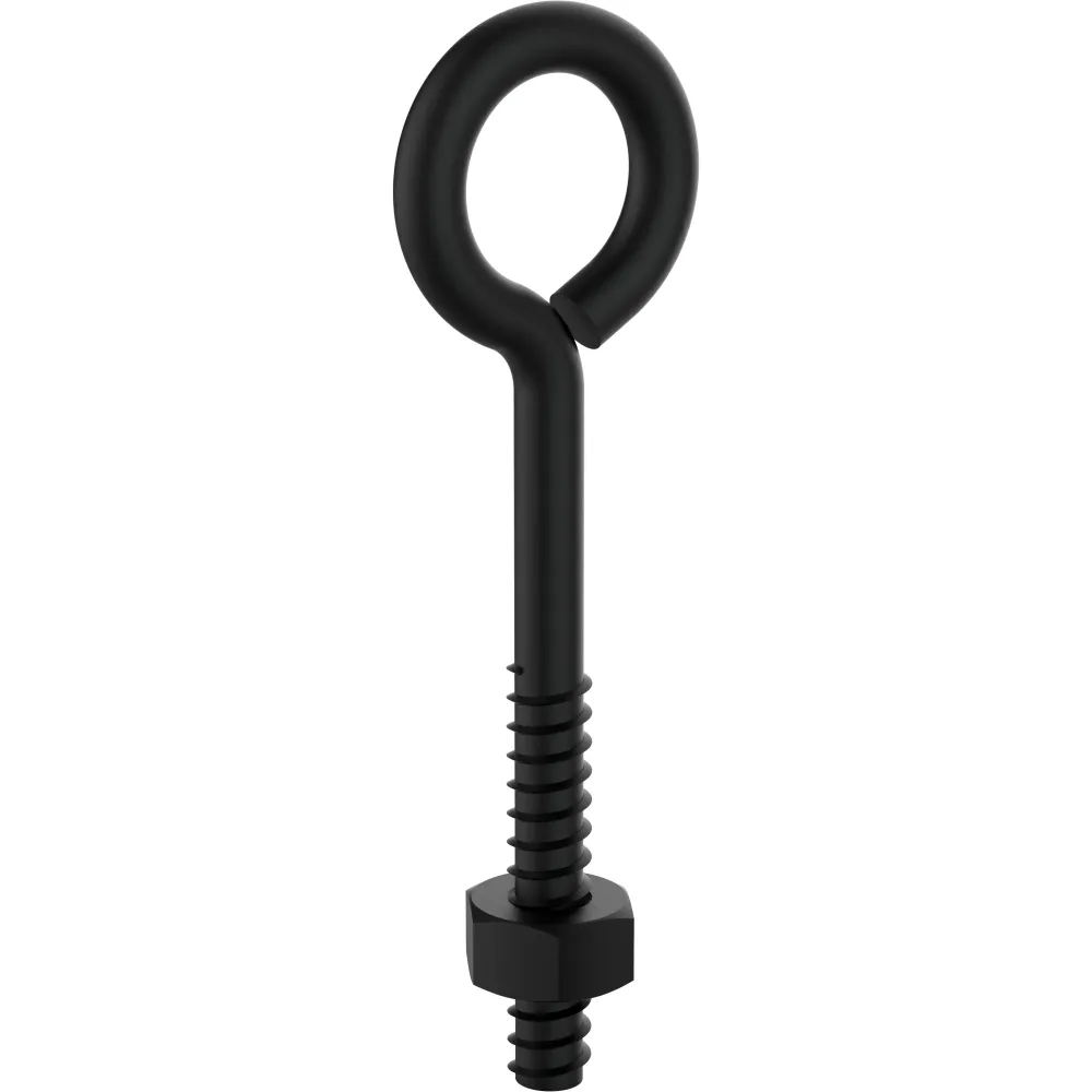 Perno de ojo con tuerca de 1/2" x 8" V2160 - Negro National Hardware