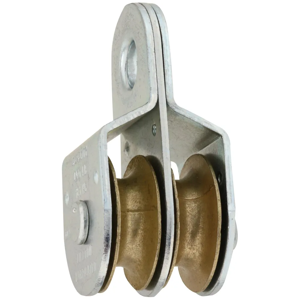 Polea doble fija 3214BC de 1-1/2", resistente la intemperie, galvanizada National Hardware