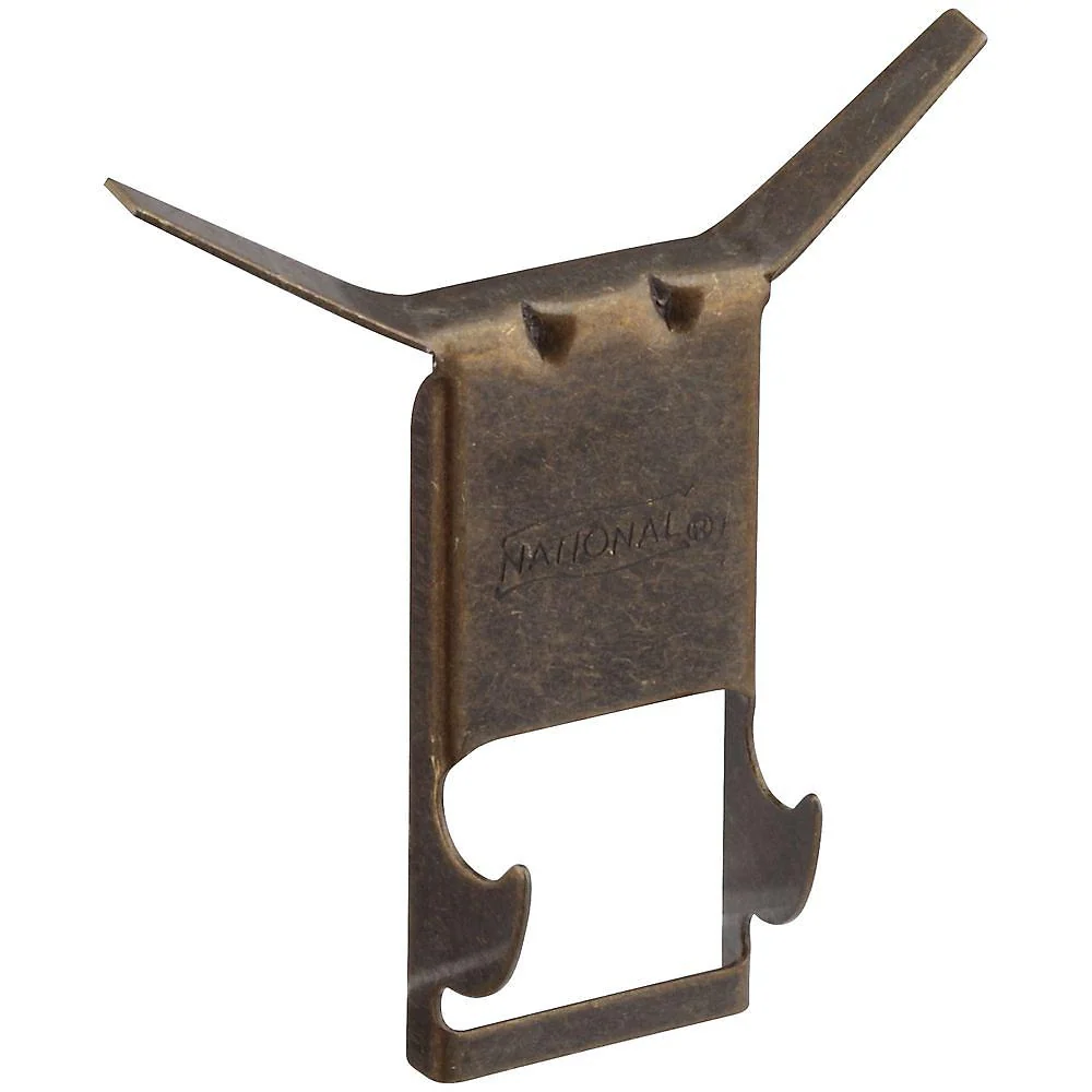 V2552 Percha para ladrillos (paquete de 2) - Latón antiguo National Hardware