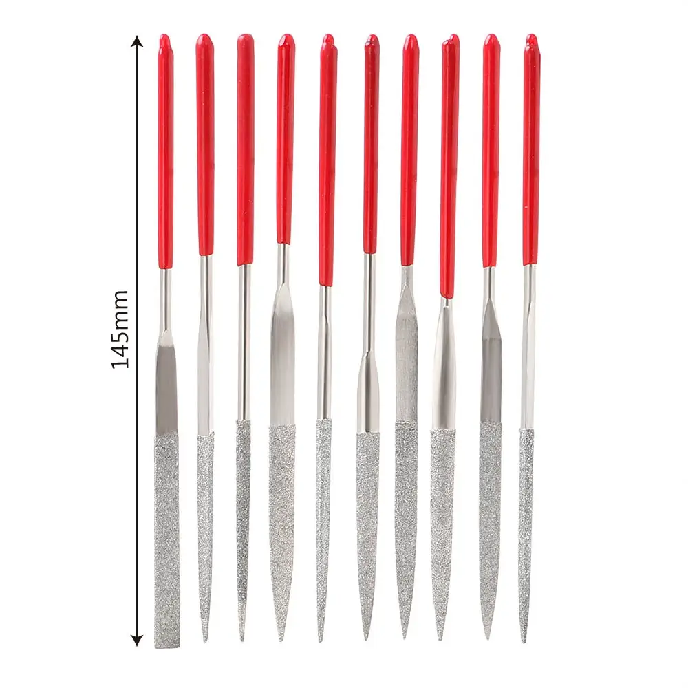 NICEYARD 140mm 10PCS Juego de mini limas de aguja de diamante Herramientas de mano para pasatiempos y manualidades de pied...