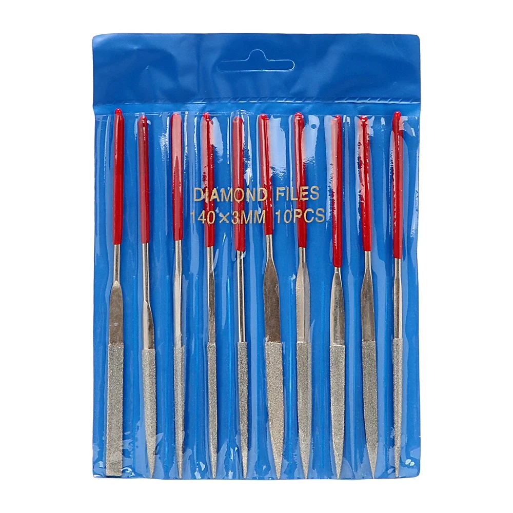 NICEYARD 140mm 10PCS Juego de mini limas de aguja de diamante Herramientas de mano para pasatiempos y manualidades de pied...