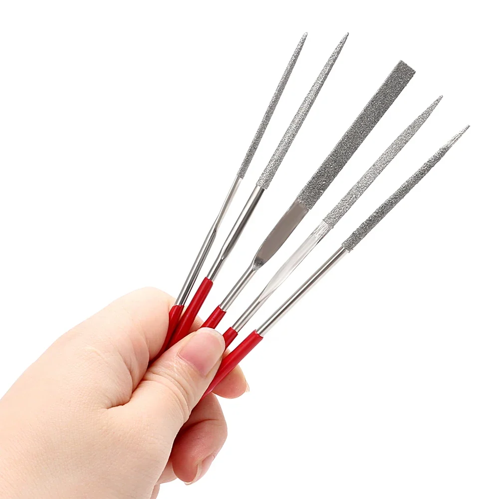 NICEYARD 140mm 10PCS Juego de mini limas de aguja de diamante Herramientas de mano para pasatiempos y manualidades de pied...