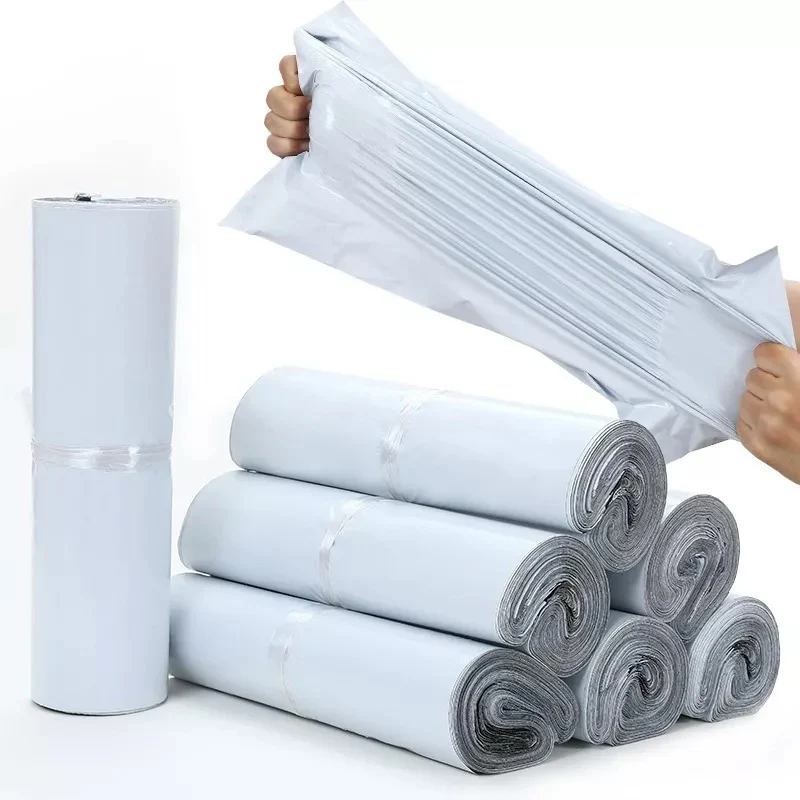 Pack 100 Bolsas 35x45cm Embalaje Courier Sobre Autoadhesivo Blanco