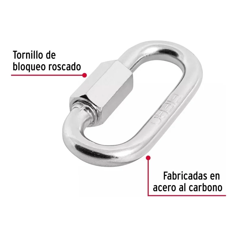 Pack De 2 Bandola Con Seguro 4mm (mosquetón) Plateado