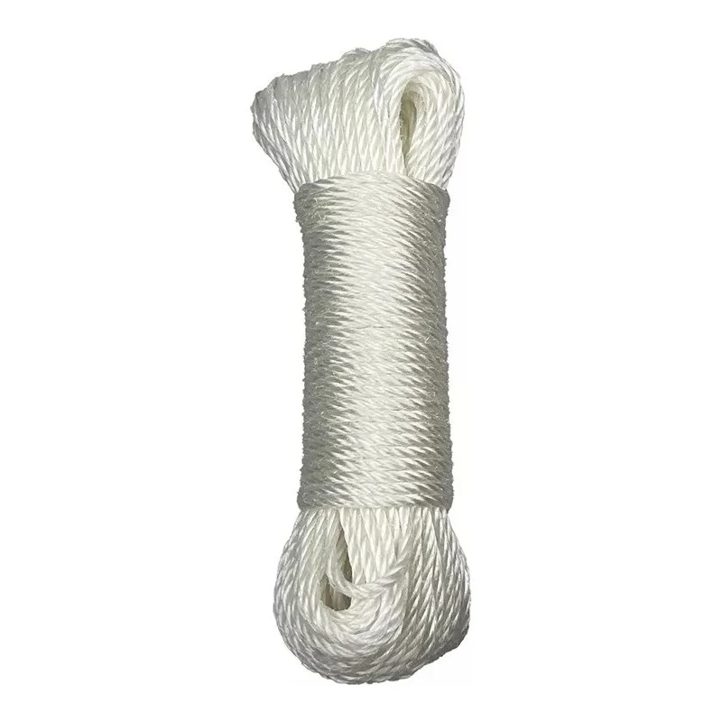 Pack 5 Cuerdas Multiuso De Nylon 4mm X 20m Blanco