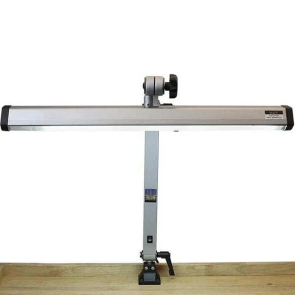 Extra-Wide Silver-Finish Fluorescent Jeweler's Task Lamp Pepetools