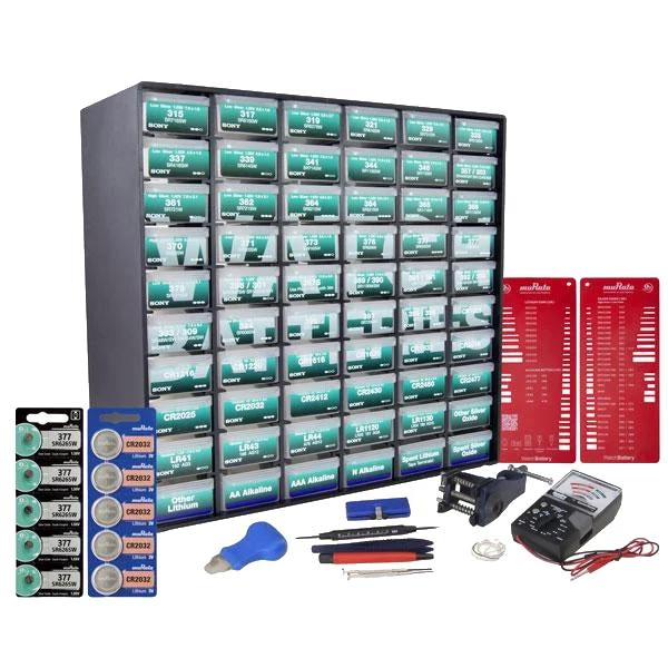 Murata Deluxe Watch Battery Starter Kit - Master Kit Pepetools