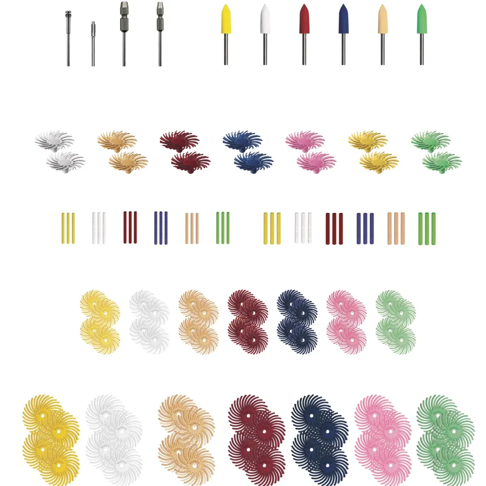 Radial Discs, Polishing Pins & Points - Organizing Case (116 piece) Pepetools