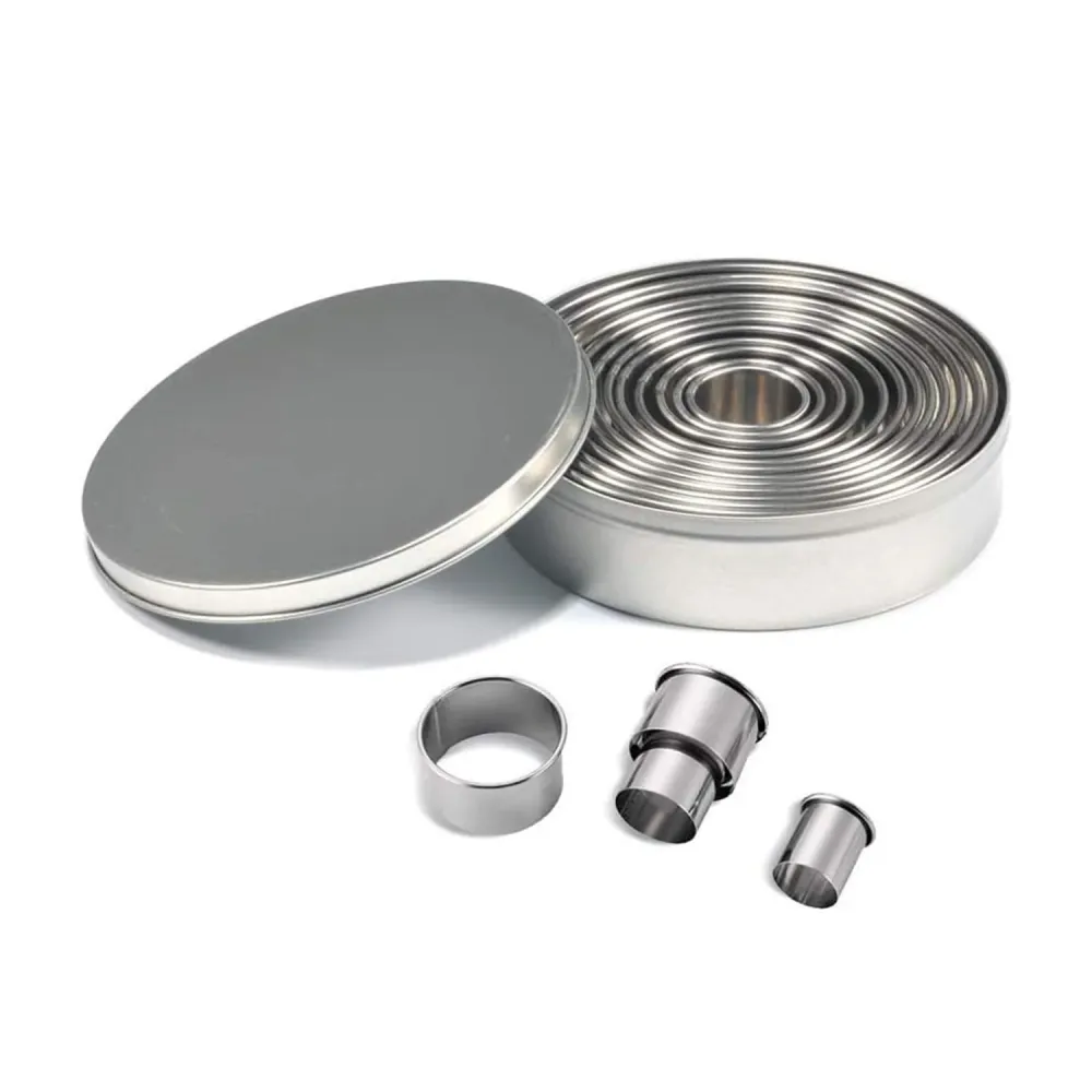 Set 12 Cortadores Lisos Acero Inoxidable Perpetual