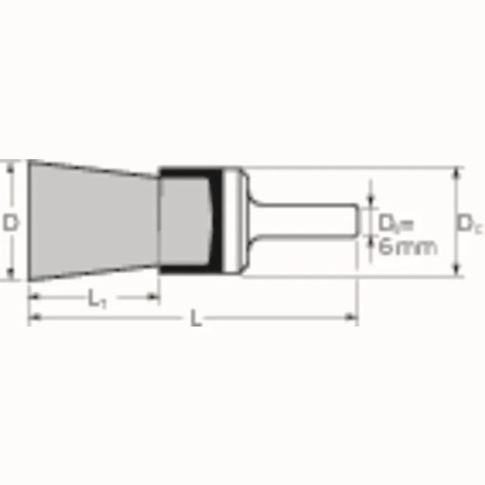 Carda PFERD PBU INOX ( 8000432617 ) Ø 20 mm grosor de alambre 0,2 mm 18000 min-¹