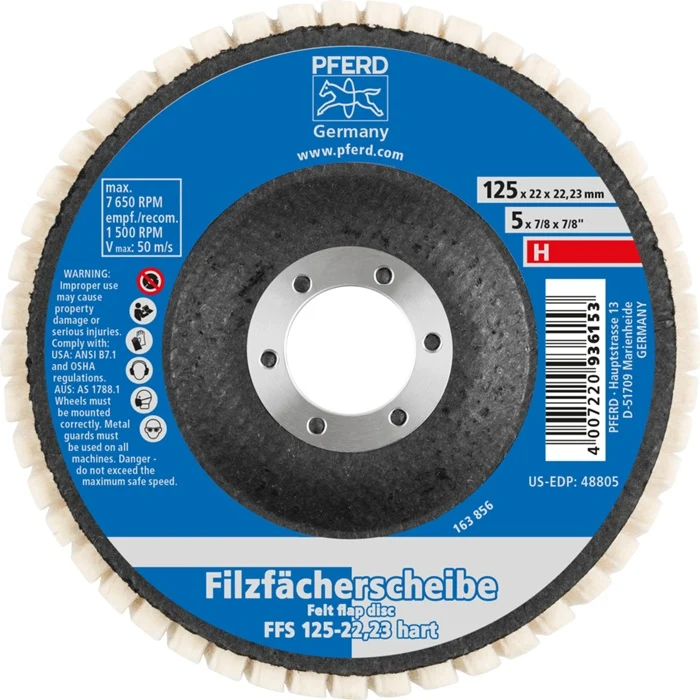 Disco de fieltro PFERD ( 8000430460 ) Ø 125 mm versión dura