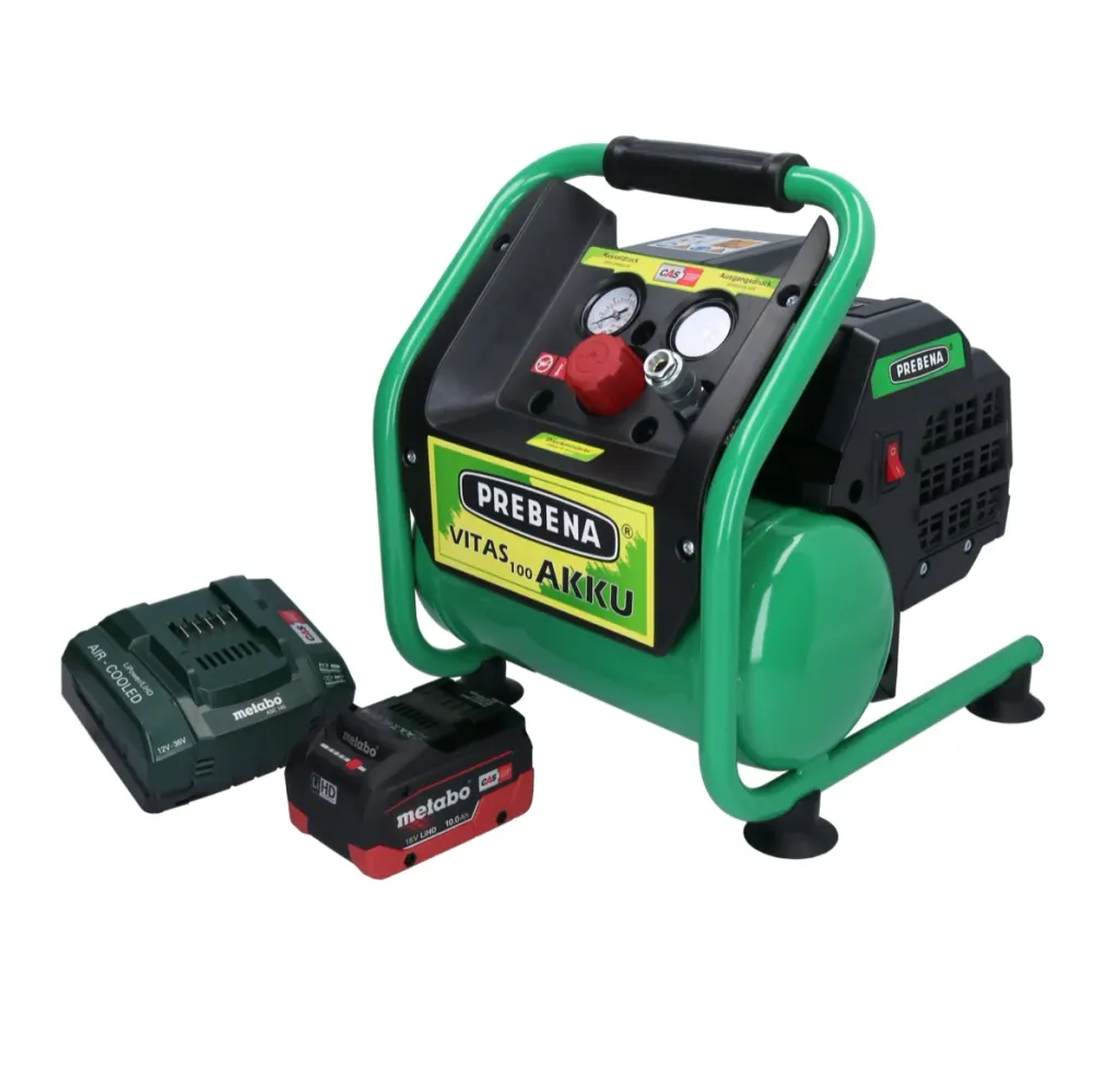 Prebena VITAS 100-AKKU Compresor 18 V 5 l 8 bar CAS Brushless + 1x baterí 10.0 Ah + cargador