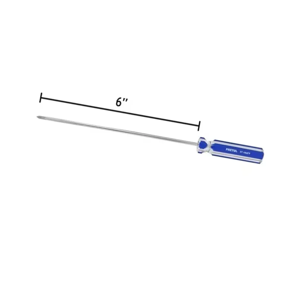 DESARMADOR DE CRUZ 1/8" X 6" MANGO DE PVC PRETUL DP-1/8X6TP