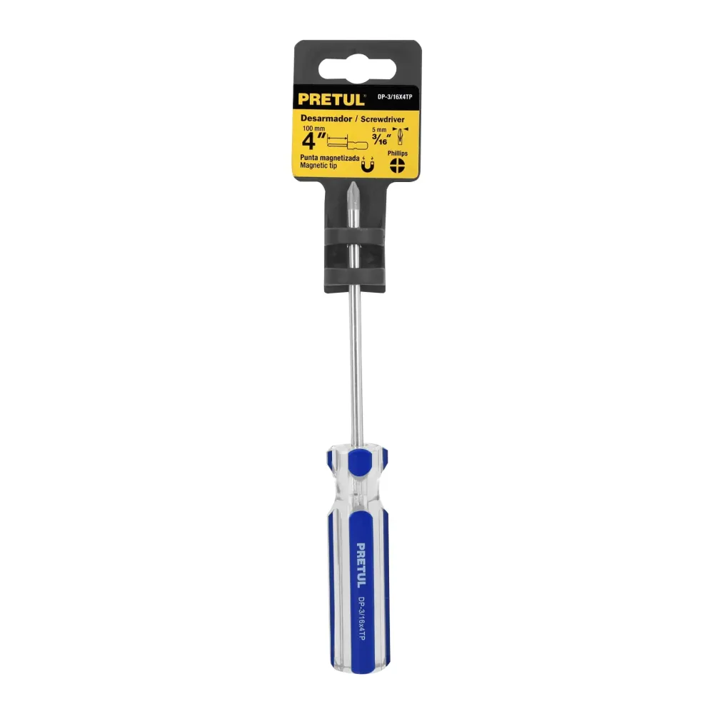 Desarmador estrella 3/16"x4" Pretul
