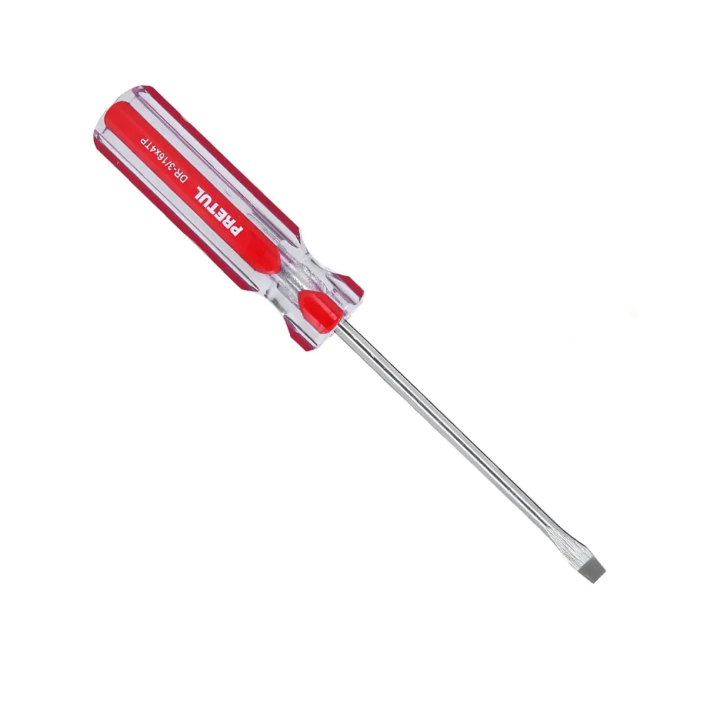 DESARMADOR PLANO 3/16 X 4" MANGO DE PVC PRETUL DR-3/16X4TP