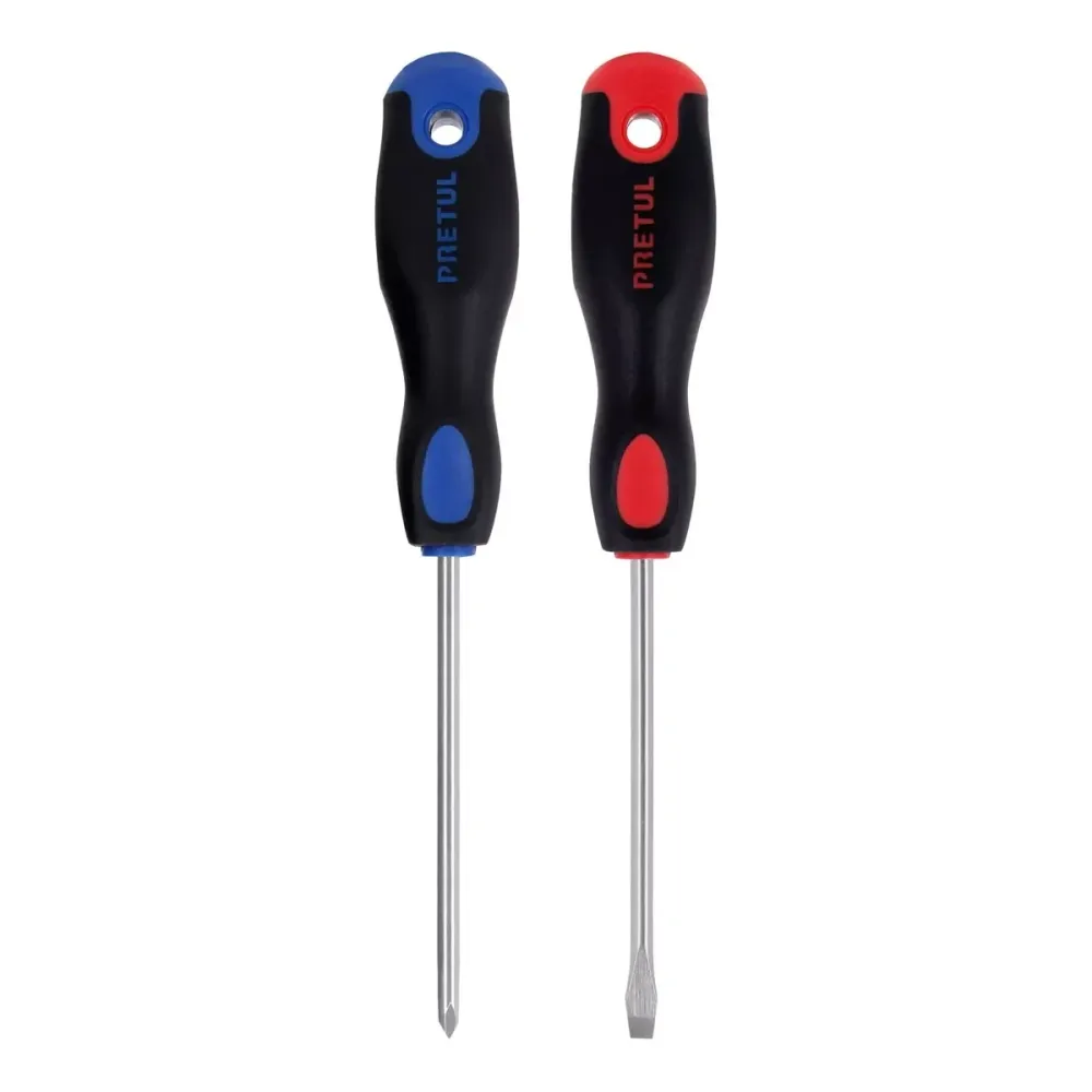DUO DE DESARMADOR 3/16" X 4 MANGO COMFORT GRIP PRETUL DUO-3/16X4BP