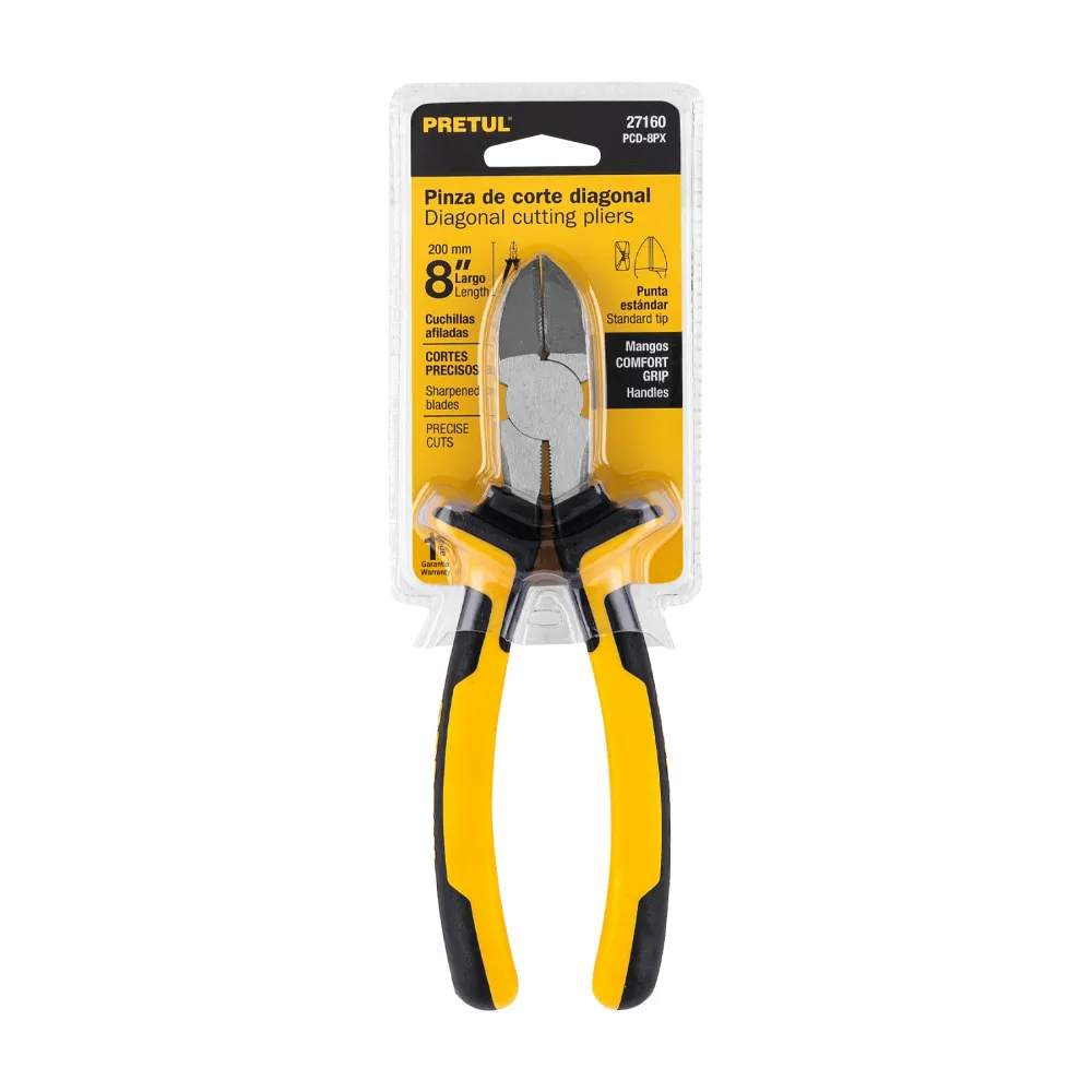 Pinza de corte diagonal 8" mango Comfort Grip, Pretul