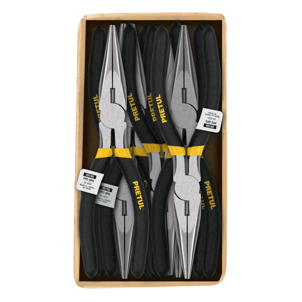 Pinza de punta y corte 6" mango de vinil, granel, Pretul