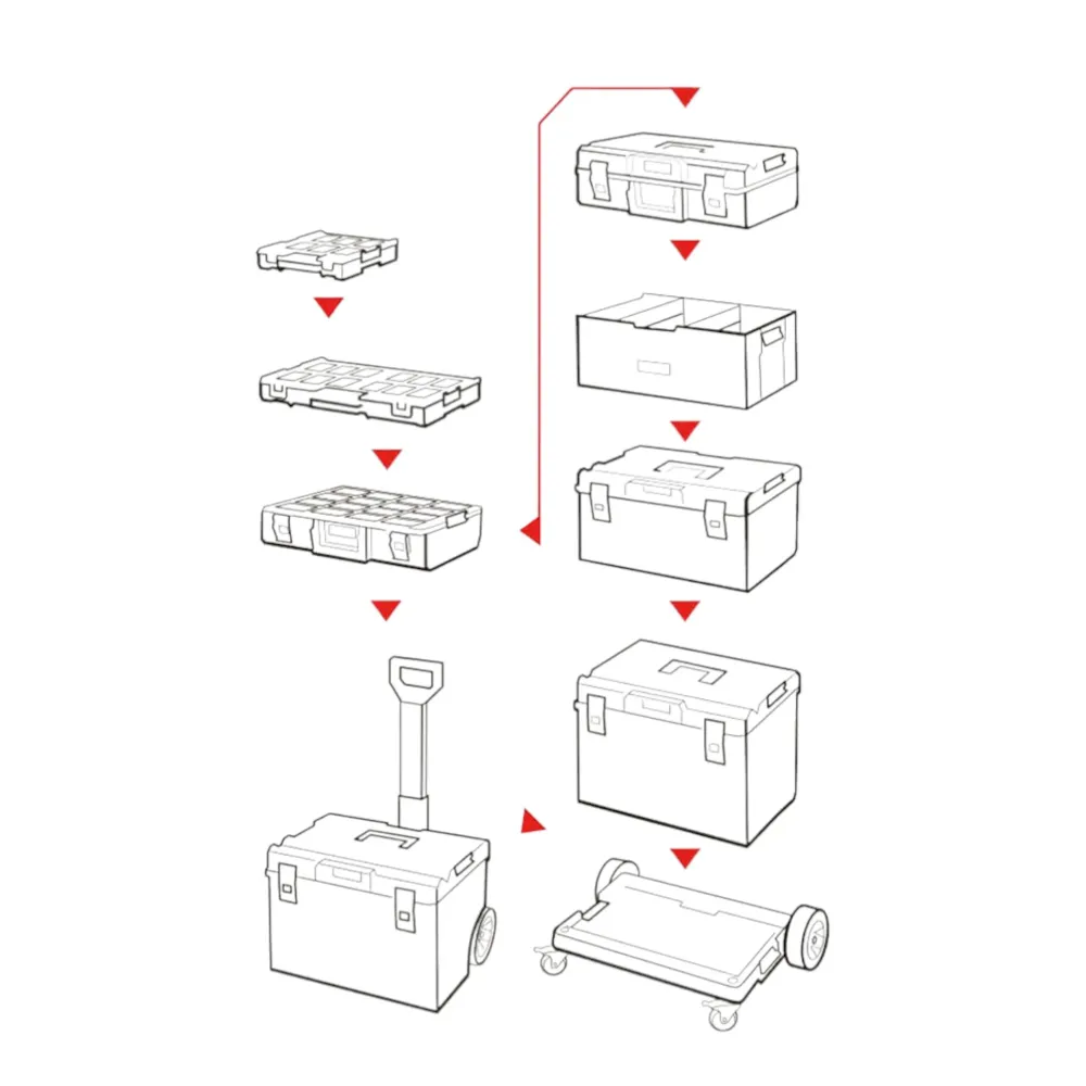 Qbrick System ONE 350 2.0 Maletín de herramientas profesional 585 x 385 x 320 mm 38 l apilable IP66