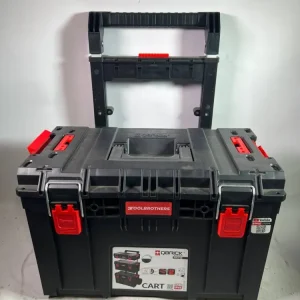 Qbrick System PRIME Carro Carro apilable 590 x 425 x 660 mm 37 l IP66 100 kg de capacidad de carga con doble asa telescópi...