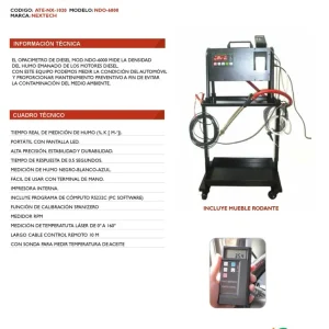 OPACIMETRO AUTOMOTRIZ PARA DIESEL CON KIT COMPLETO QROTECH