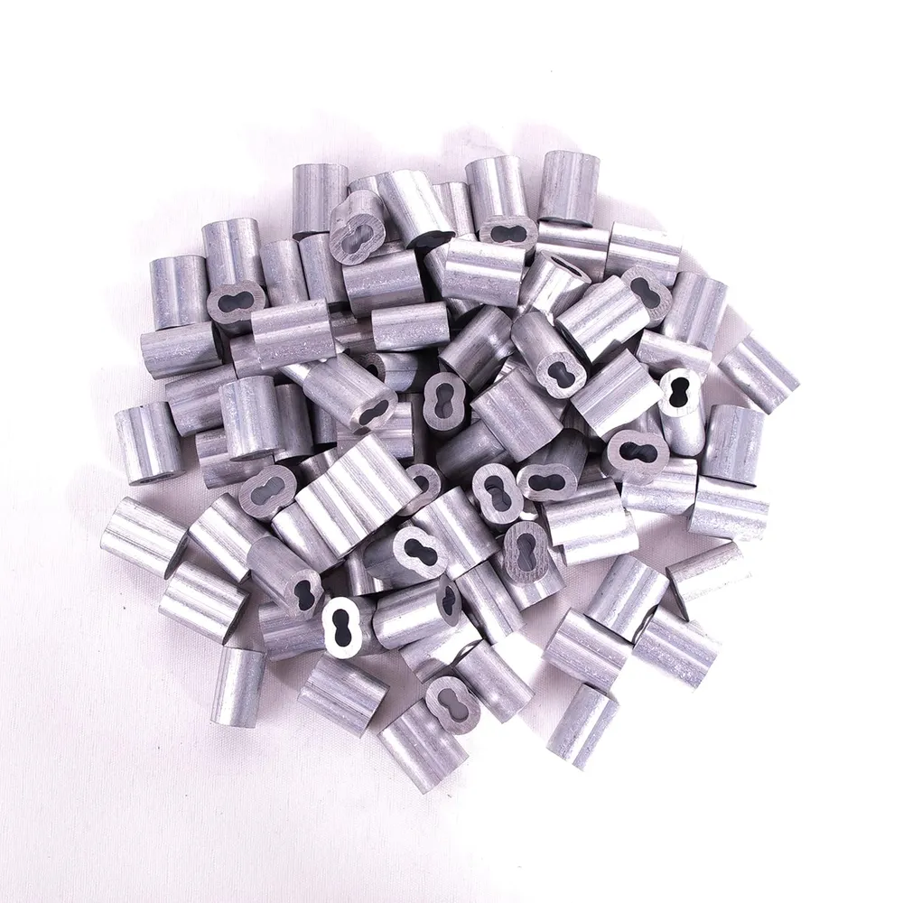 100PCS Manga de lazo de prensado de aluminio para cuerda de alambre de 1/8 "de diámetro y cable Quierox - Tienda Online