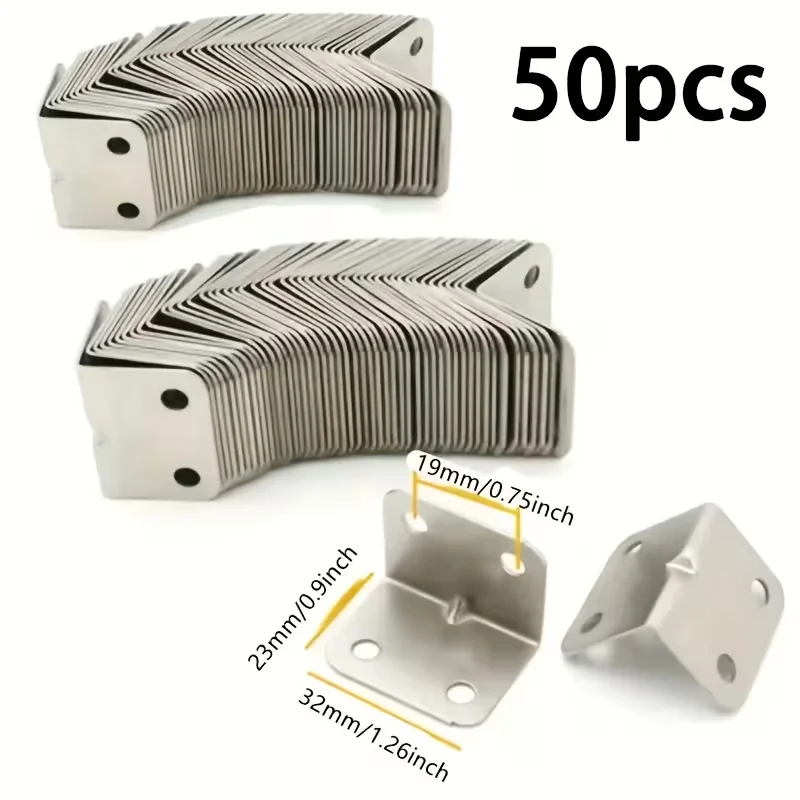 50pcs Conector de Ángulo 90 Grados en L para Muebles Quierox - Tienda Online