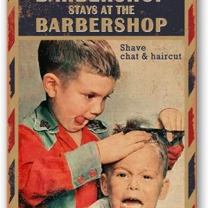 Cartel de barberí, cartel de pared de barberí, letreros de hojalata de barberí Quierox - Tienda Online