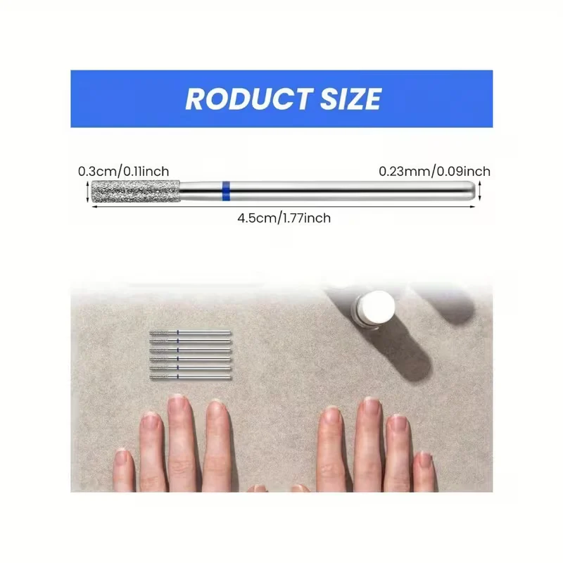 6 piezas de broca para cutículas, Brocas profesionales para taladro de uñas, para manicura Quierox - Tienda Online