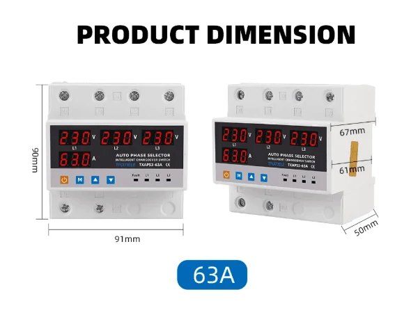 Protector de sobretensión y subtensión (ATS), interruptor de transferencia automático Quierox - Tienda Online