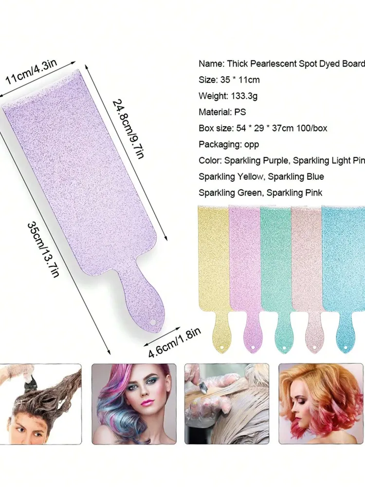 1 Tabla de teñido transparente con brillos, tabla de mechas, teñido con aceite horneado Quierox - Tienda Online