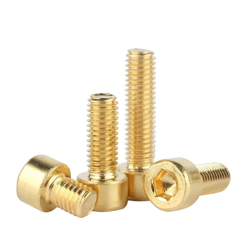 Tornillos de cabeza hueca hexagonal de latón puro DIN912, 20 unds, con cabeza de llave Allen Quierox - Tienda Online