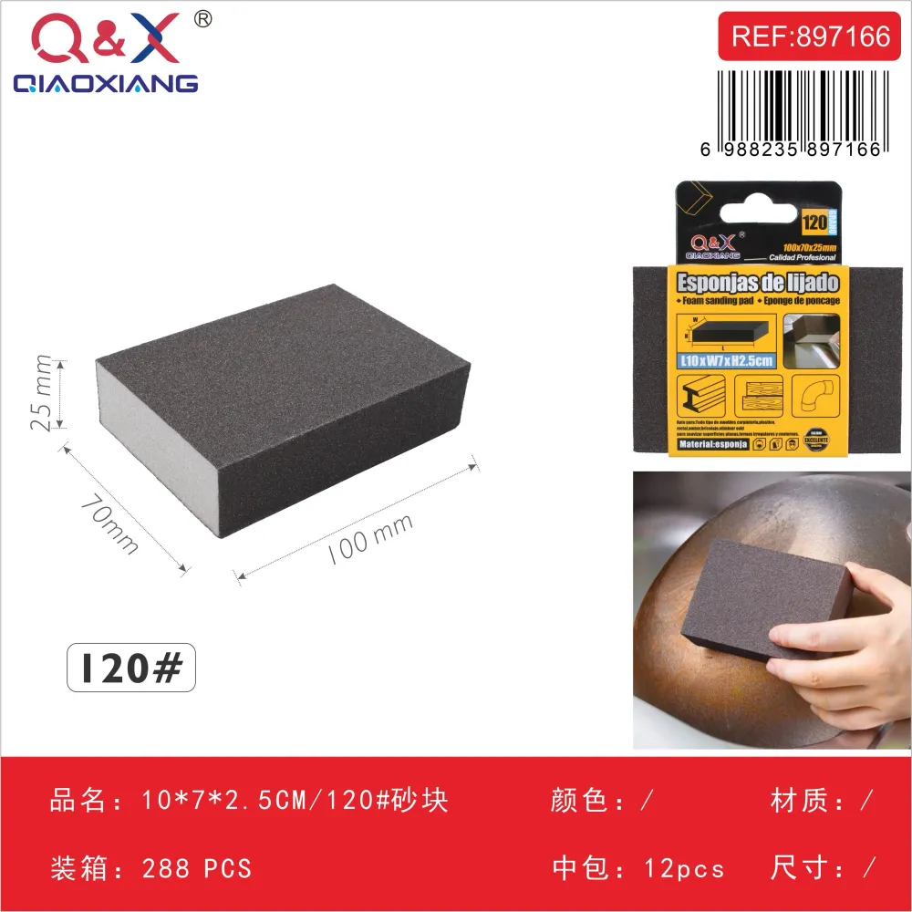 Bloque de lijado 10×7×2,5 cm grano 120 Q&X