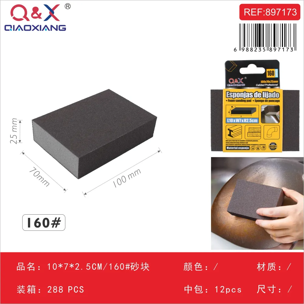 Bloque de lijado 10×7×2,5 cm grano 160 Q&X
