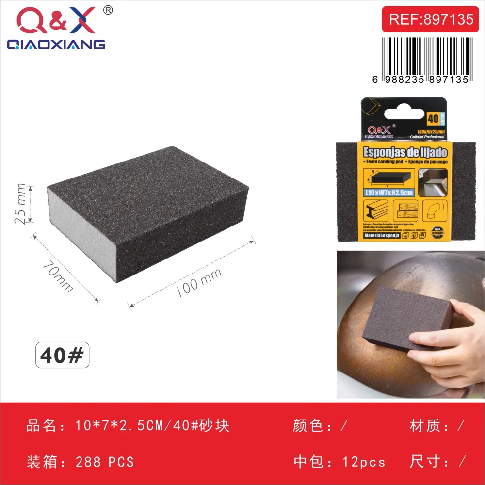 Bloque de lijado 10×7×2,5 cm grano 40 Q&X