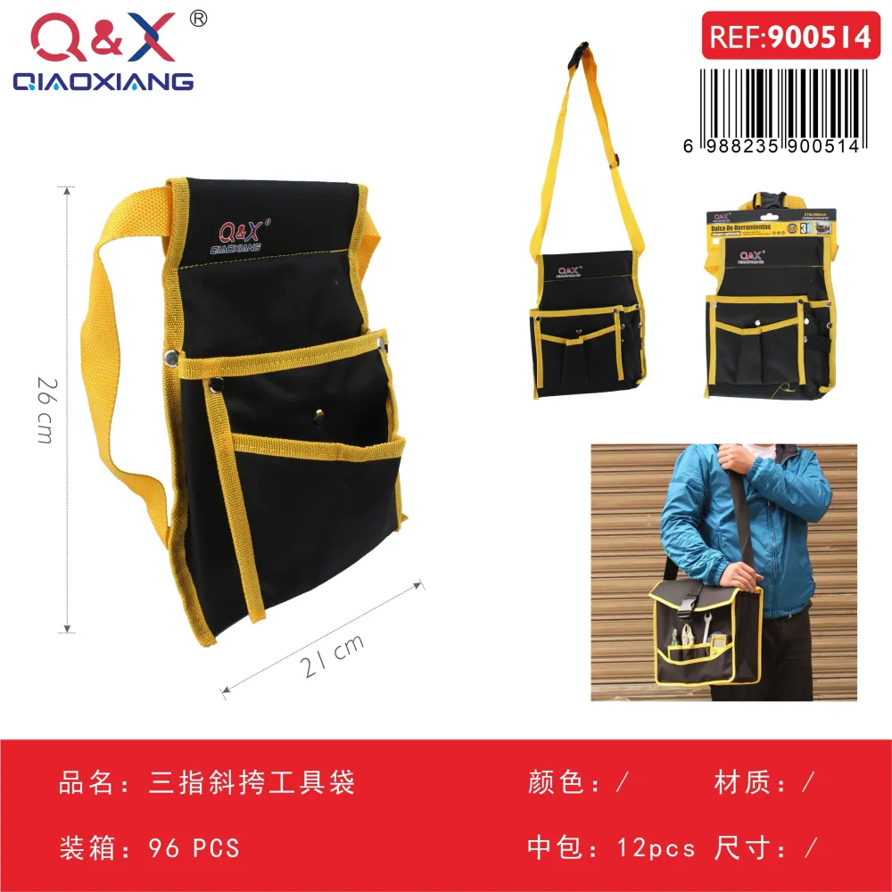Bolso de herramientas cruzado de tres compartimentos Q&X