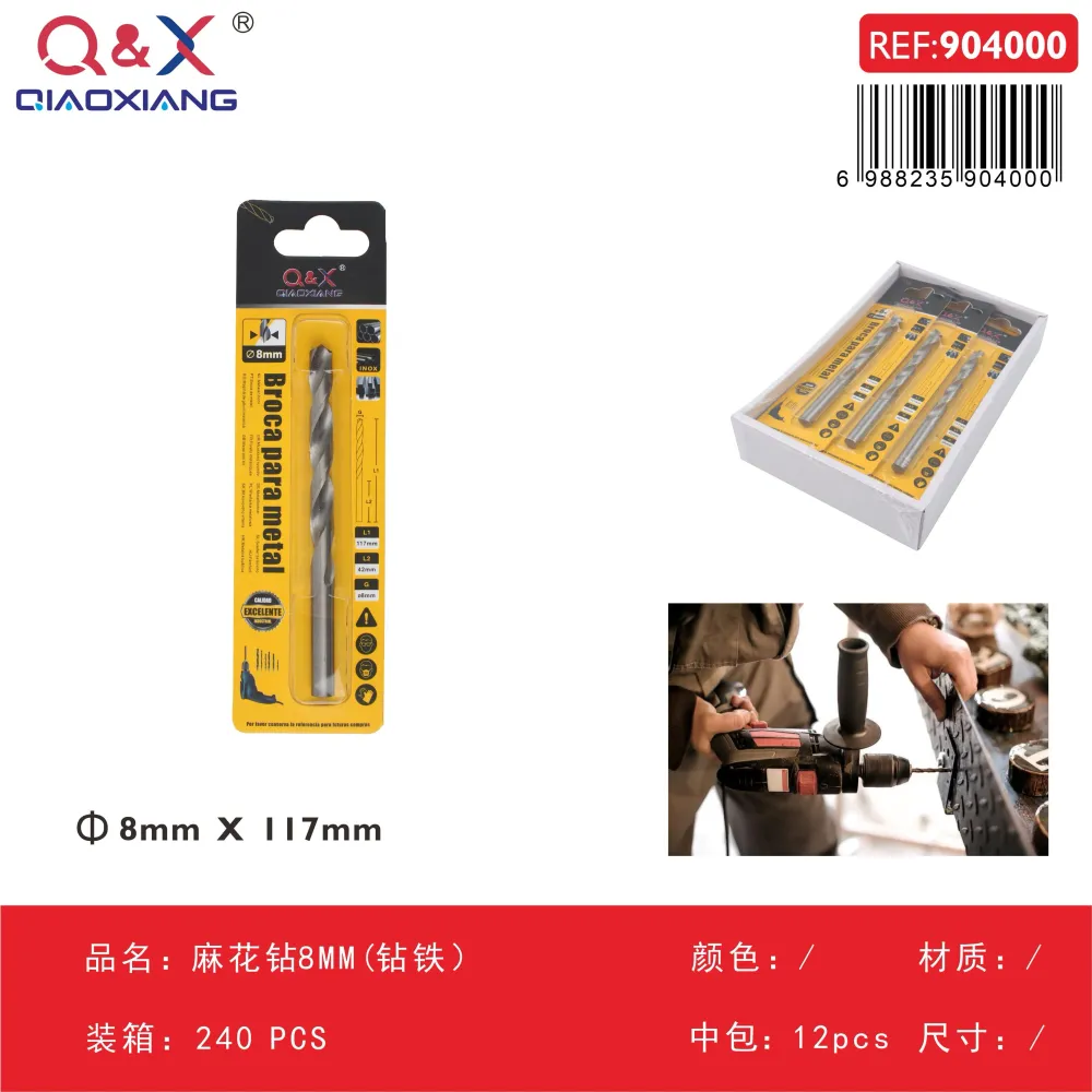 Broca helicoidal 8 mm para metal Q&X