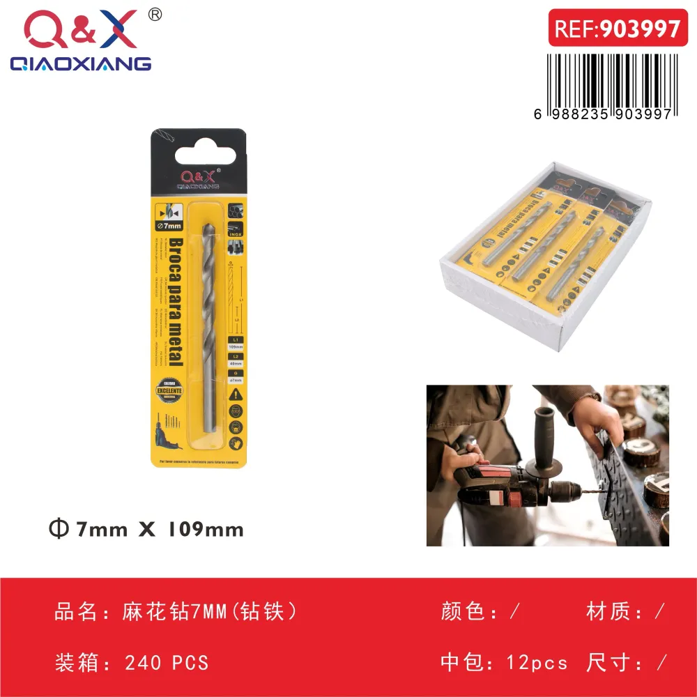 Broca helicoidal 7 mm para metal Q&X