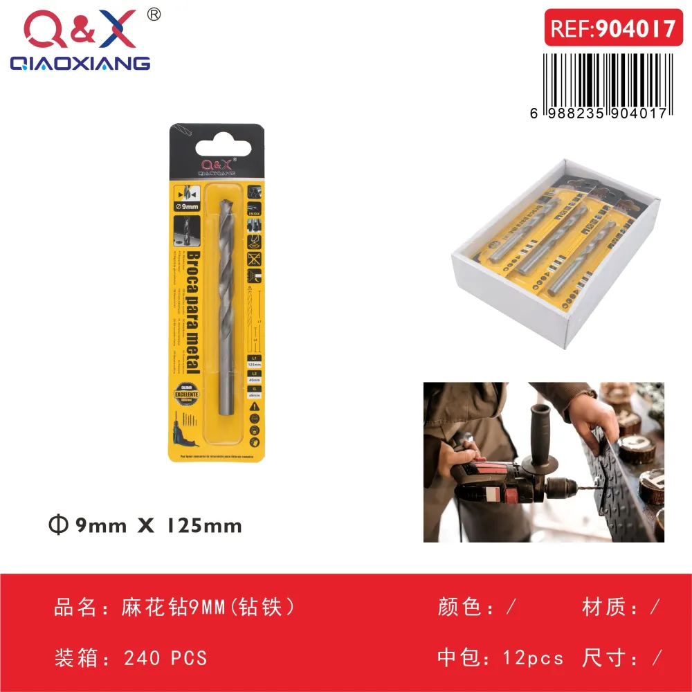 Broca helicoidal 9 mm para metal Q&X