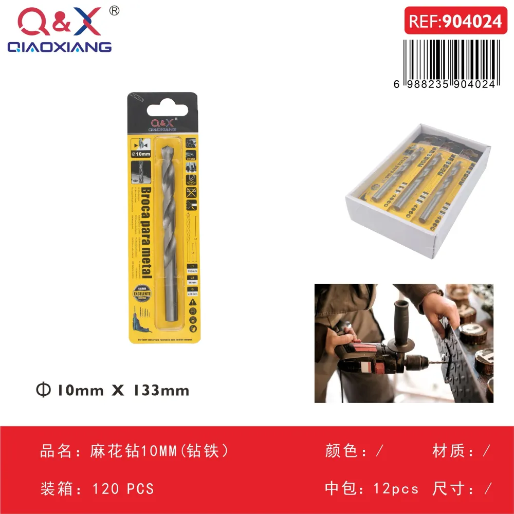 Broca helicoidal 10 mm para metal Q&X
