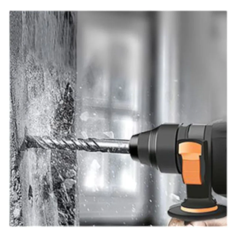 Broca para martillo eléctrico doble ranura recta de cuatro filos 160 × 100 × 5 mm Q&X