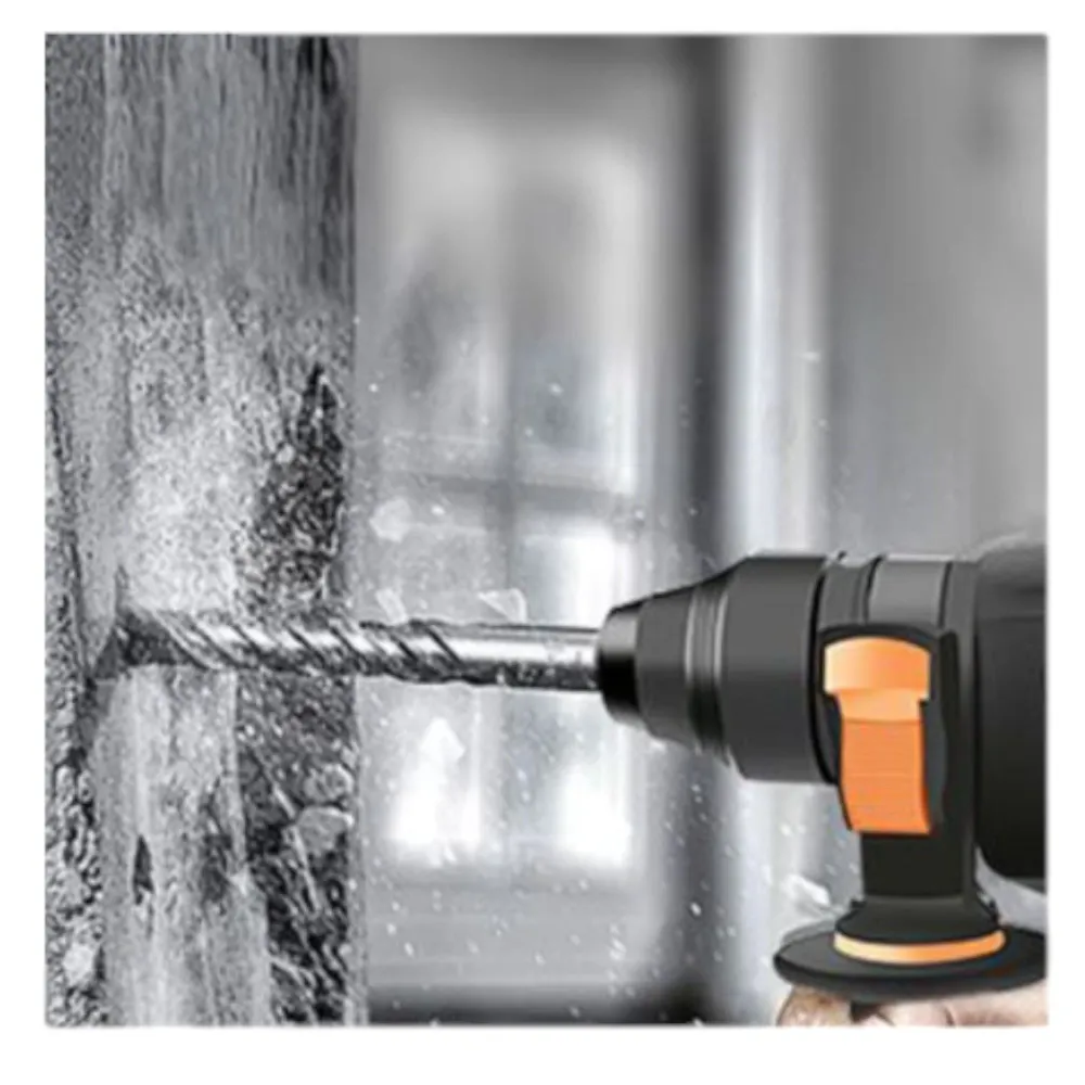 Broca para martillo eléctrico doble ranura recta de cuatro filos 210 × 150 × 6 mm Q&X