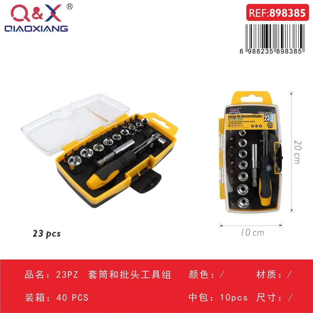 Juego de dados y puntas 23 pcs Q&X